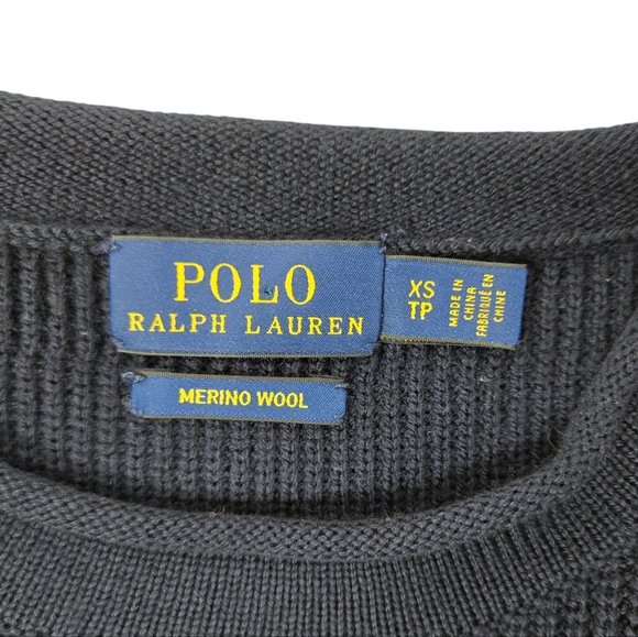 Polo Ralph Lauren Nautical Blue & White Stripe Merino Wool Sweater - Picture 9 of 14